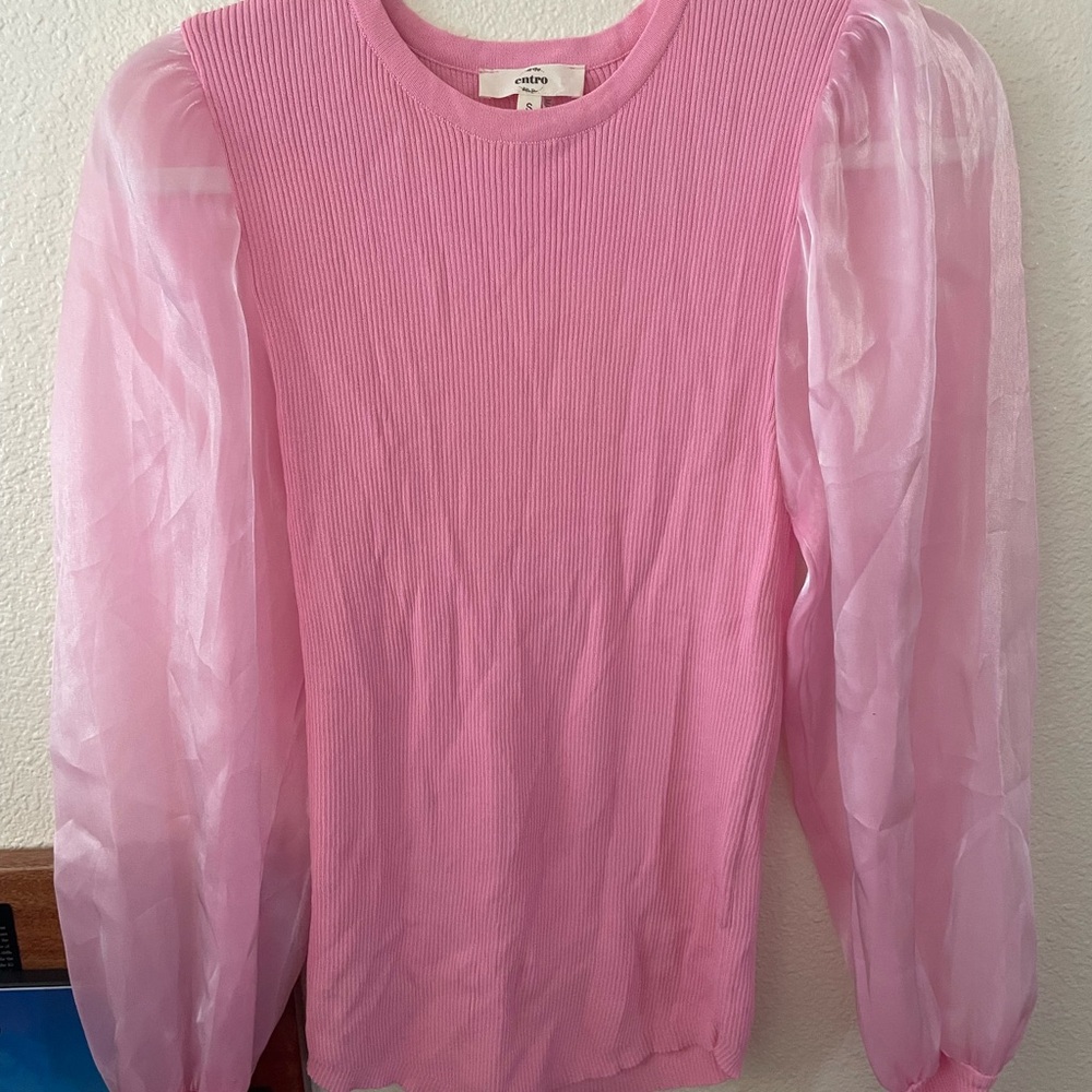 Pink Knit boutique Top
